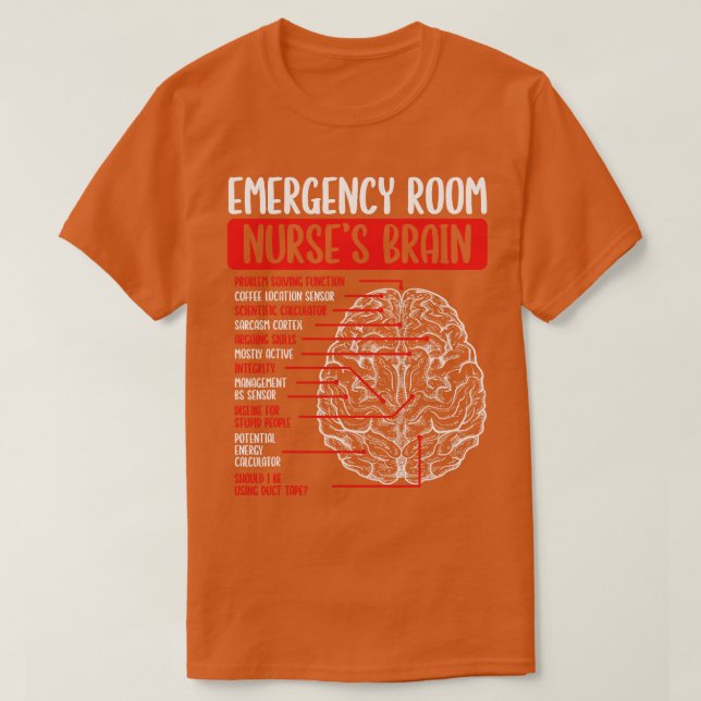 T-shirt Infirmière en salle d'urgence Accessoires pour le  (Design devant)