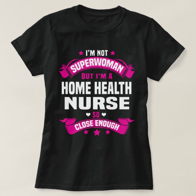 T-shirt Infirmière en santé à domicile (Design devant)