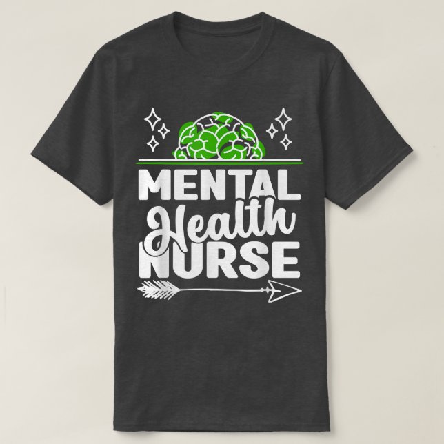 T-shirt Infirmière en santé mentale Infirmière en soins in (Design devant)