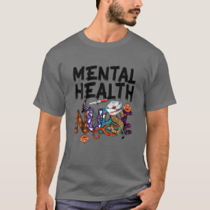 T-shirt Infirmière en santé mentale Parti Halloween Psychi