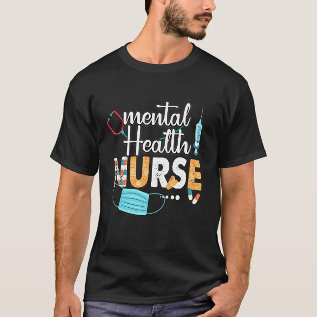 T-shirt Infirmière en santé mentale Soins infirmiers migno (Devant)