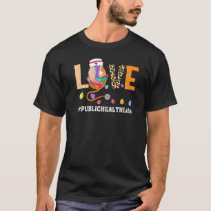 T-shirt Infirmière en santé publique Plaid Oeuf Bunny Love