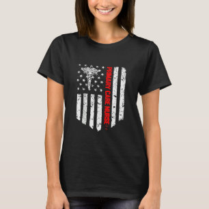 T-shirt Infirmière en soins primaires Drapeau américain Rn