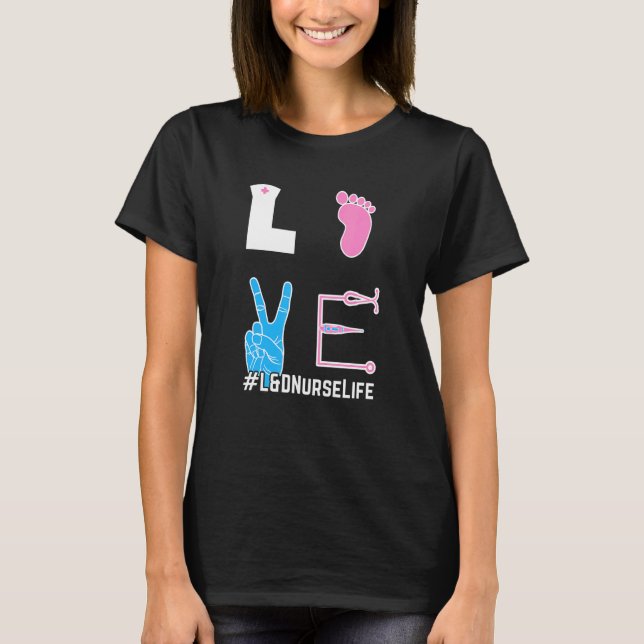 T-shirt Infirmière Et Travail Infirmière Amour Et Nurs De  (Devant)