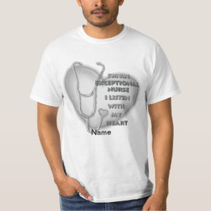 T-shirt Infirmière exceptionnelle du coeur gris