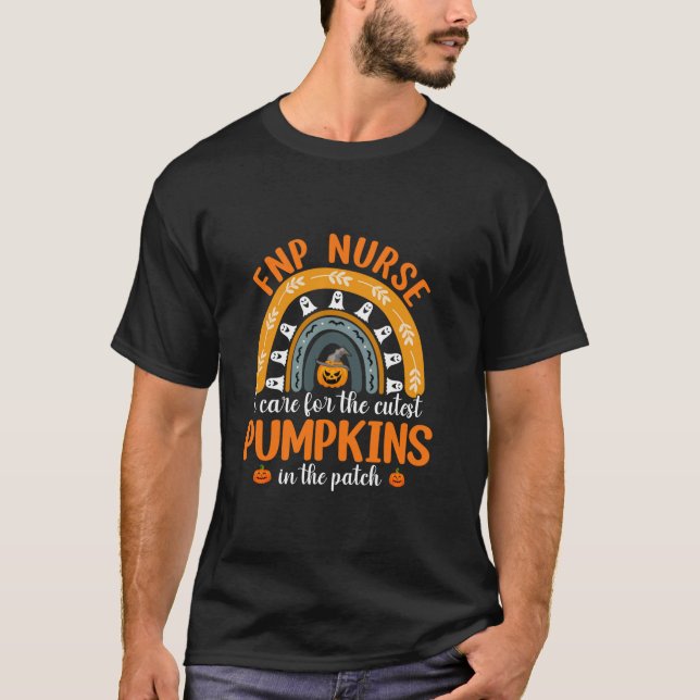 T-shirt Infirmière FNP I S'Occupe De L'Arc-En-Ciel Citroui (Devant)
