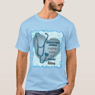 T-shirt Infirmière gériatrique Blue Heart