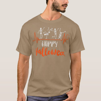 T-shirt Infirmière Halloween Heartbeat Stethoscope Funny S