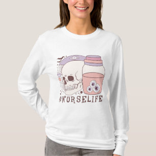 T-shirt Infirmière Halloween Long Manche