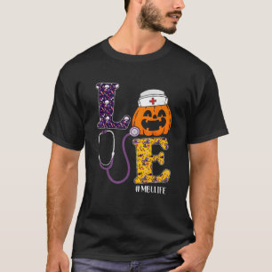 T-shirt Infirmière Halloween Scary Costume Citrouille Amou