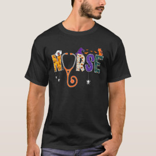 T-shirt Infirmière Halloween Soins CNA RN LPN Chat Hallowe