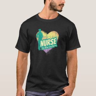 T-shirt Infirmière Heartbeat Vintage Graduation École de s
