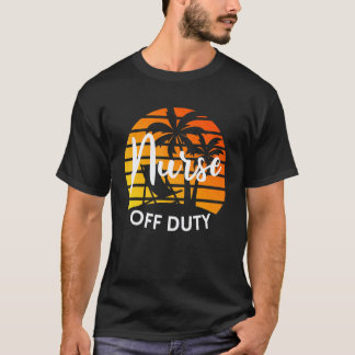 T-shirt Infirmière hors service Vacances d'été Palmier Pla