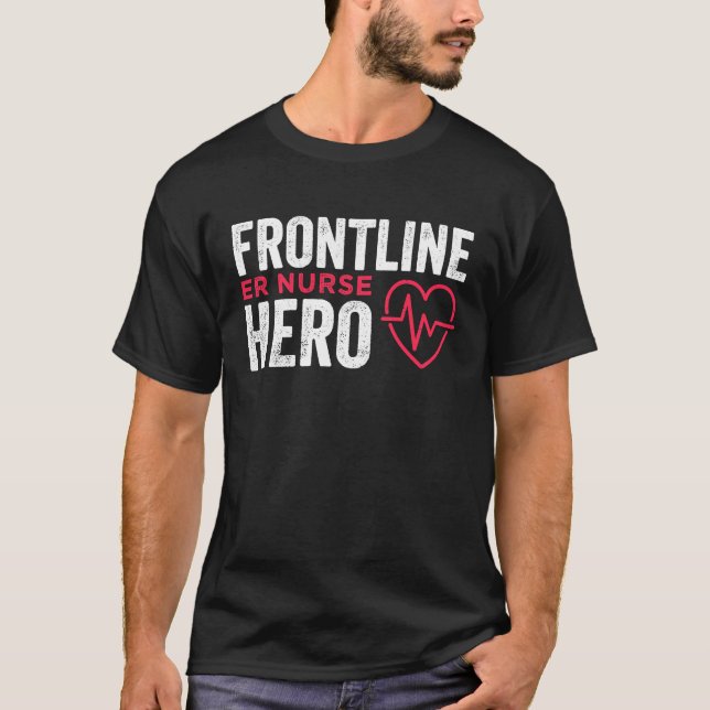 T-shirt Infirmière infirmière de première ligne Travailleu (Devant)