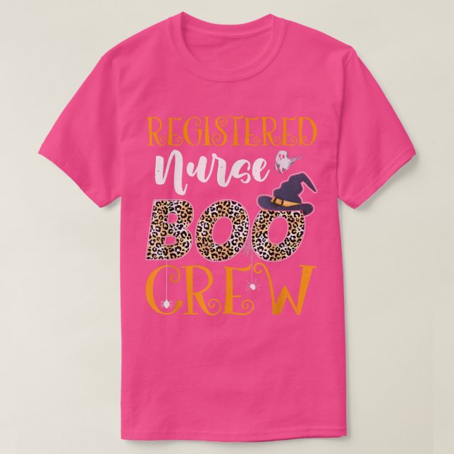 T-shirt Infirmière inscrite Boo Crew Effrayer Halloween Bo (Design devant)