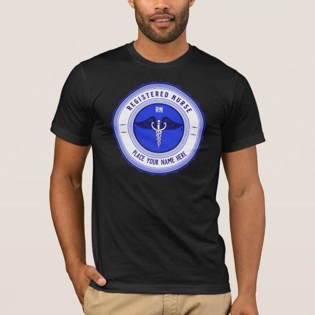 T-shirt Infirmière inscrite personnalisée Royal Blue Caduc (Devant)