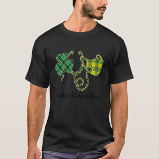 T-shirt Infirmière la plus chanceuse jamais St Patrick S D