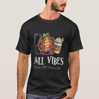 T-shirt Infirmière Leopard Citrouille Automne Vibes Et Que