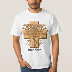 T-shirt Infirmière LVN Cross Caduceus