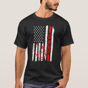 T-shirt Infirmière Médicale américaine Drapeau Va