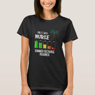 T-shirt Infirmière militaire recharge de vacances d'été - 