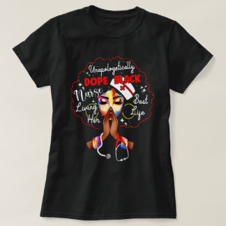 T-shirt Infirmière Noire Dope Non-Apologétique Rn Pratitio