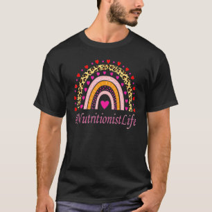 T-shirt Infirmière nutritionniste Leopard Rainbow Nurse's