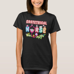 T-shirt Infirmière obstétrique Bunny Oeufs de Pâques Chass