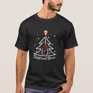 T-shirt Infirmière obstétrique sapin de Noël Stethoscope N