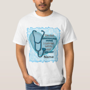 T-shirt Infirmière ophtalmique du Coeur bleu