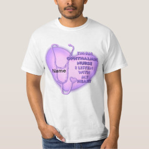 T-shirt Infirmière ophtalmique du coeur pourpre