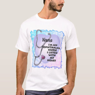 T-shirt Infirmière ophtalmique Stethoscope Coeur infirmièr