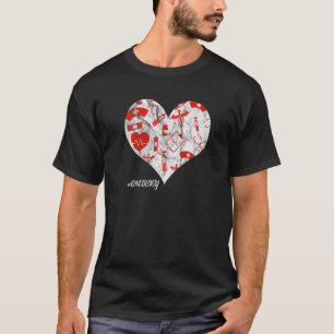 T-shirt Infirmière Outil de sauvetage Coeurs de coeur en s