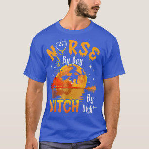 T-shirt Infirmière Par Jour Sorcière Par Nuit Boo Éffrayan