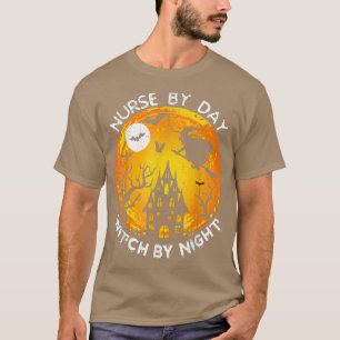 T-shirt Infirmière par jour sorcière par nuit drôle infirm