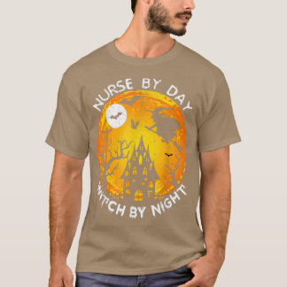 T-shirt Infirmière par jour sorcière par nuit drôle infirm