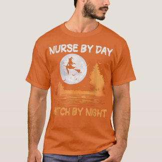 T-shirt Infirmière par jour sorcière par nuit Femmes Hallo