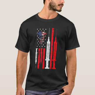 T-shirt Infirmière Patriotique 4 Juillet Drapeau Américain
