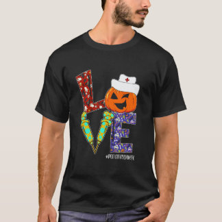 T-shirt Infirmière pédiatrique amour Vie Infirmière Hallow