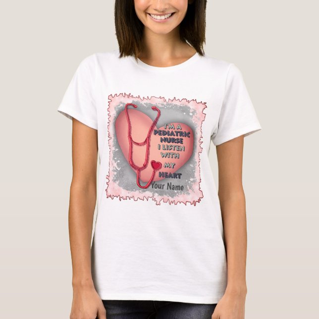 T-shirt Infirmière pédiatrique de Red Heart (Devant)