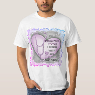 T-shirt Infirmière pédiatrique du coeur pourpre