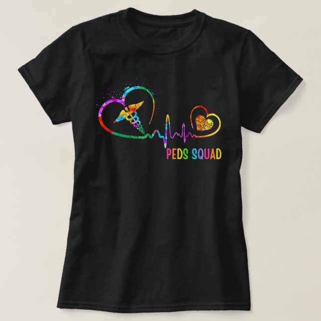 T-shirt Infirmière pédiatrique Pédiatre Pères Infirmière C (Design devant)