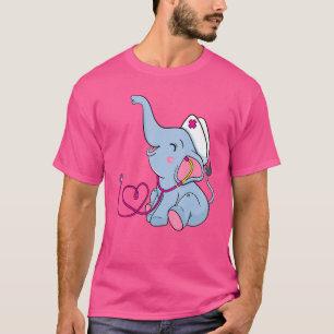 T-shirt Infirmière pédiatrique Praticien Bébé Eléphant Ave
