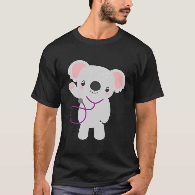 T-shirt Infirmière pédiatrique Rn Koala Ours Pediatricien  (Devant)