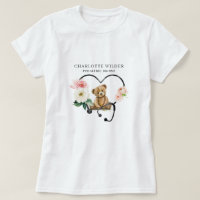 Infirmière pédiatrique Teddy Ours Floral Stethosco