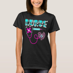 T-shirt Infirmière Plaid Rn Lpn Cna Soins de santé Leopard