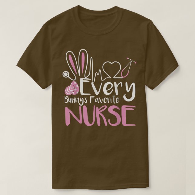 T-shirt Infirmière préférée de chaque lapin Infirmière de  (Design devant)