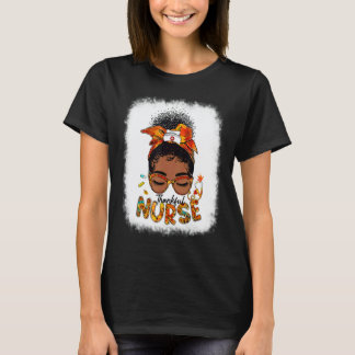 T-shirt Infirmière reconnaissante Vie Cheveux Bun Messy Vi