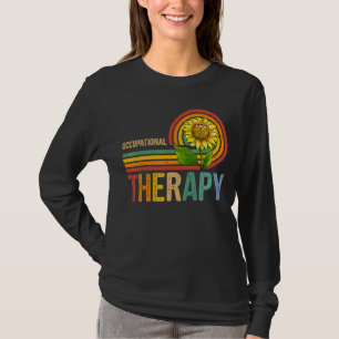 T-shirt Infirmière rétro en ergothérapie tournesol