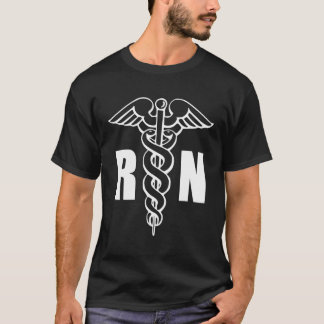 T-shirt Infirmière Rn Caduceus Symbole Médicale Infirmière